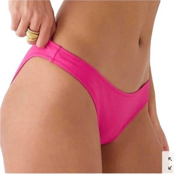 J Crew Radiant Fuchsia Heritage 1989 High Leg Bikini Bottom Sz M NWT - Picture 11 of 11